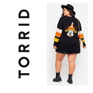 TORRID DISNEY Halloween Minnie Mouse Cardigan Sweater